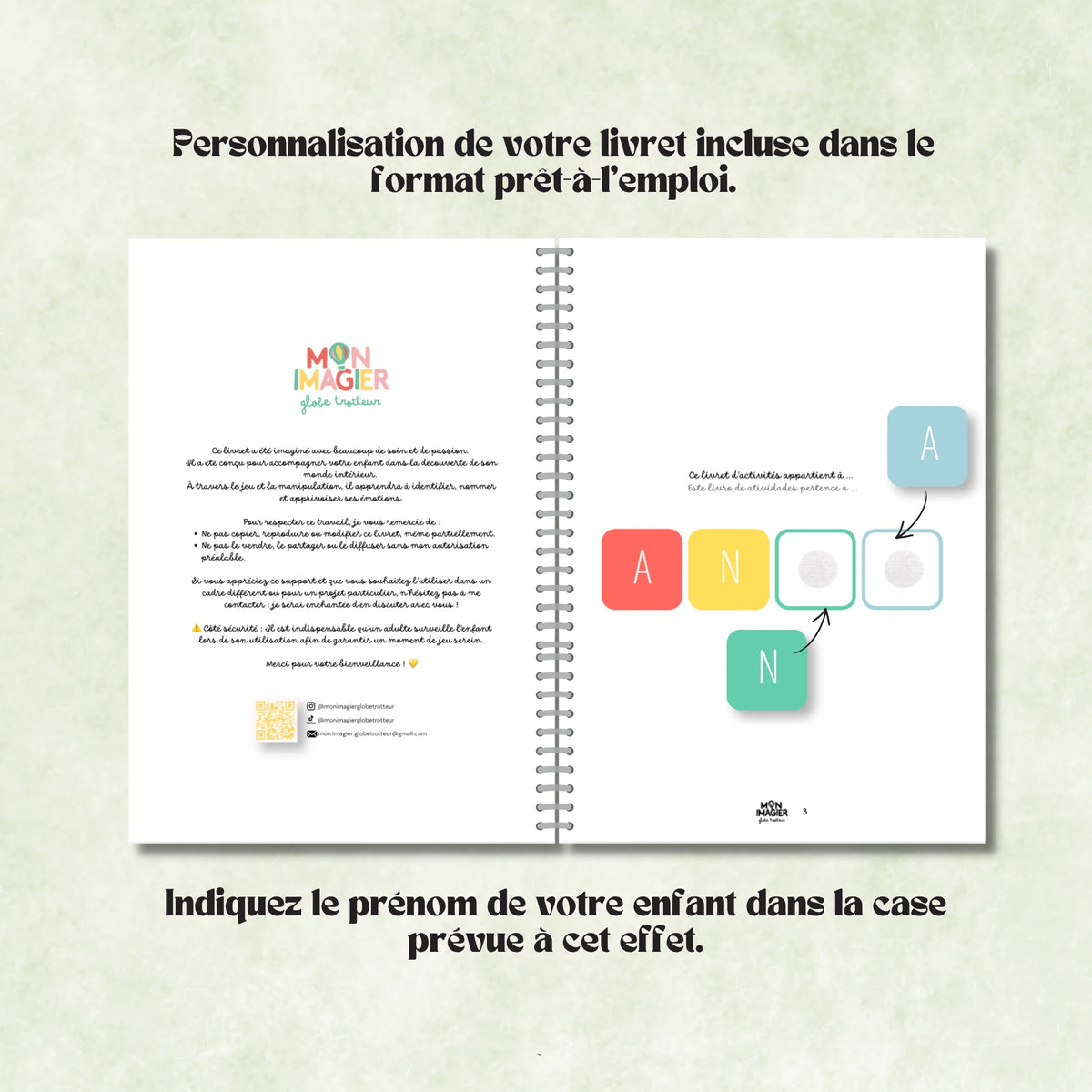Mon livret d’activités des émotions