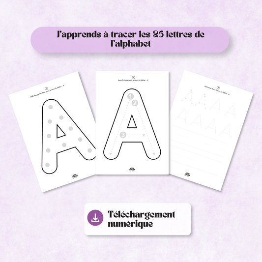 Mon abécédaire pas à pas, apprentissage des 26 lettres