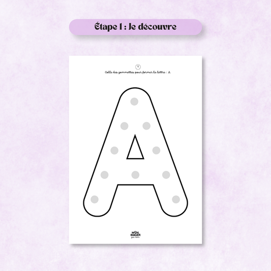 Mon abécédaire pas à pas, apprentissage des 26 lettres